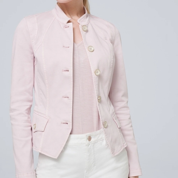 White House Black Market Jackets & Blazers - White House Black Market Cottage Rose Pink Band Jacket Size 12